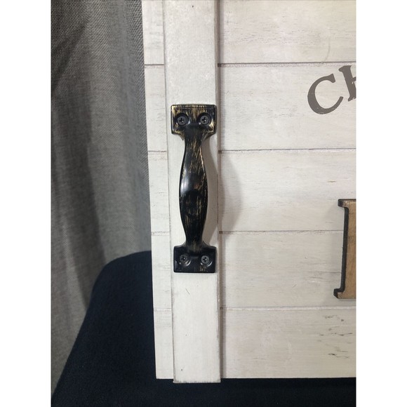 Christmas Blend Hot Cocoa Served Here MDF Sign Metallic Handles Wall Decor 18.5" - Picture 6 of 8